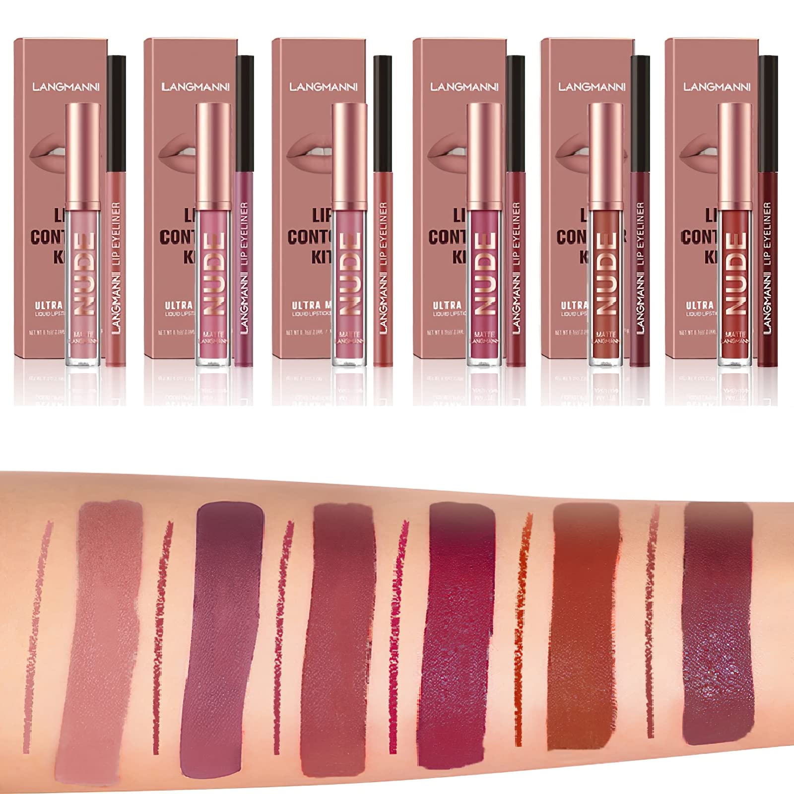 Amazon.com : MIELIKKI 2Pcs Matte Liquid Lipstick and Lip Liner Set
